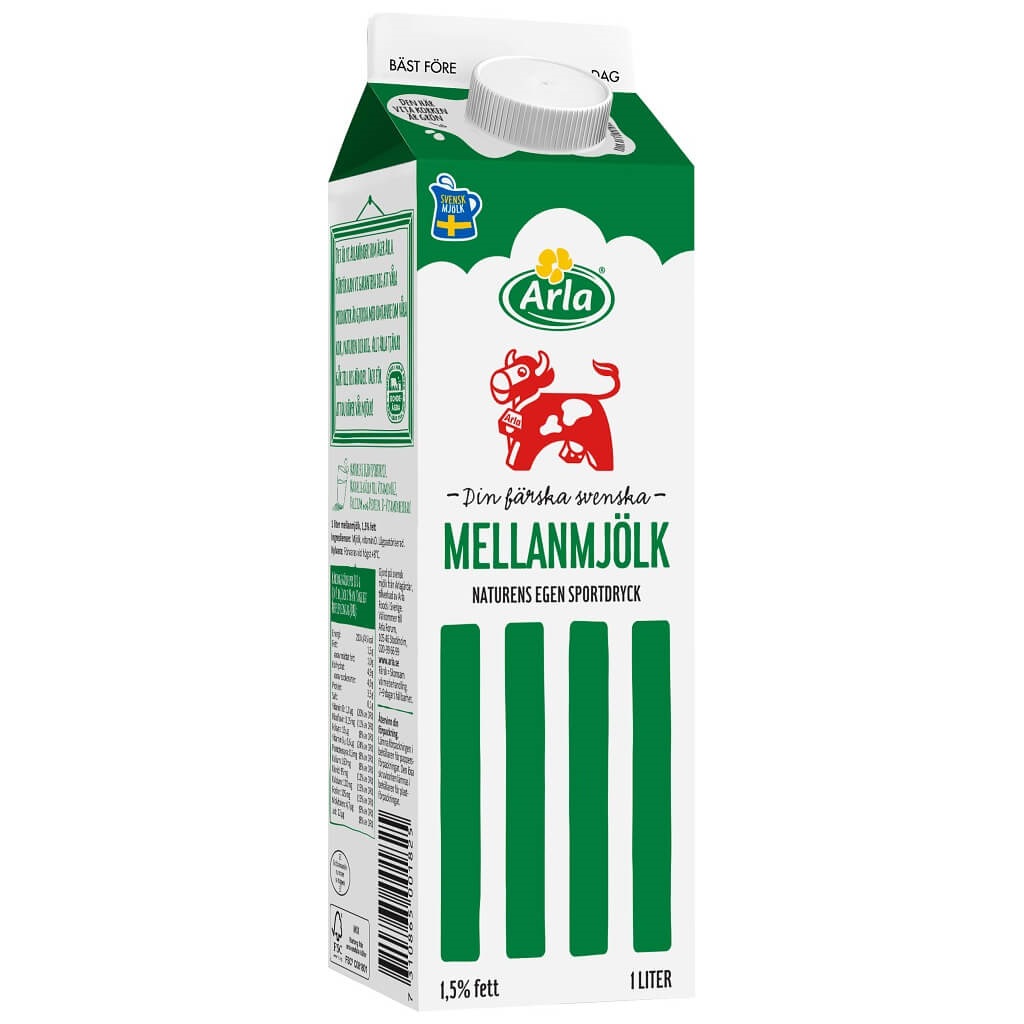 Mellanmjölk 1,5% AR 6x1L